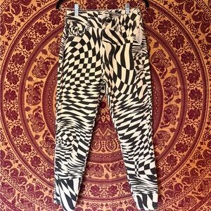 PacSun Black and White Patterned Skinny Jeans